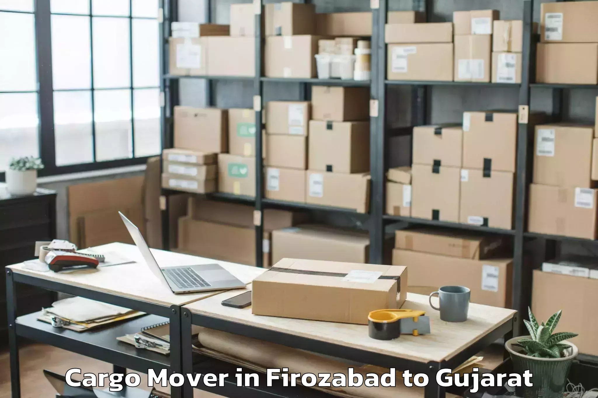 Professional Firozabad to Karnavati University Gandhinag Cargo Mover